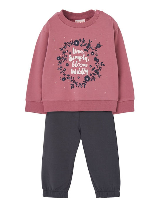 Kids Sweatpants Set Pink