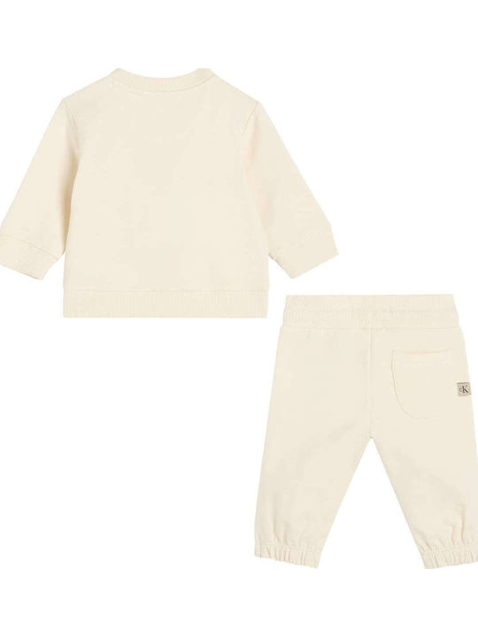 Kids Sweatpants Set Beige