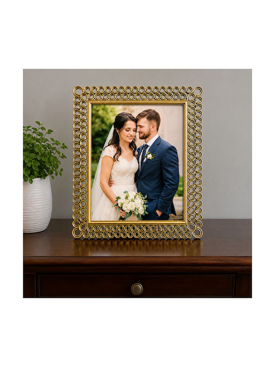 Polyresin Photo Frame With Gold Frame