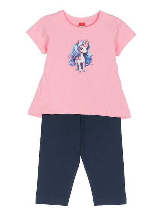 Kinder-Set mit Leggings Sommer 2Stück Lilac Unicorn