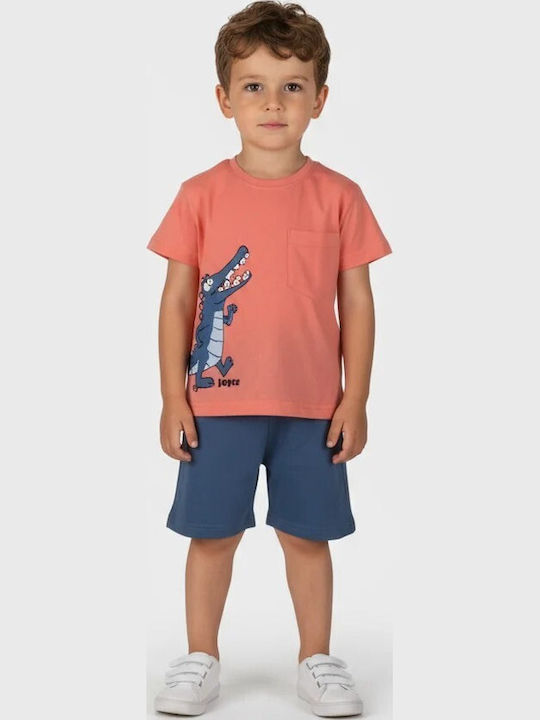 Kids Set with Shorts Summer 2 Pieces Orange