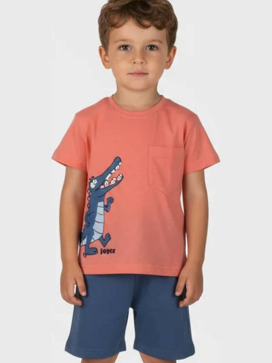 Kids Set with Shorts Summer 2 Pieces Orange