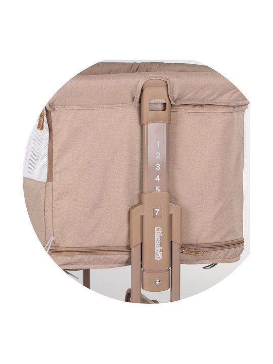 Chipolino Babywiege Laufstall Zen mit Matratze Seitliche Öffnung und Rädern