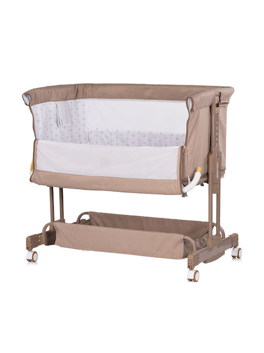 Chipolino Babywiege Laufstall Zen mit Matratze Seitliche Öffnung und Rädern