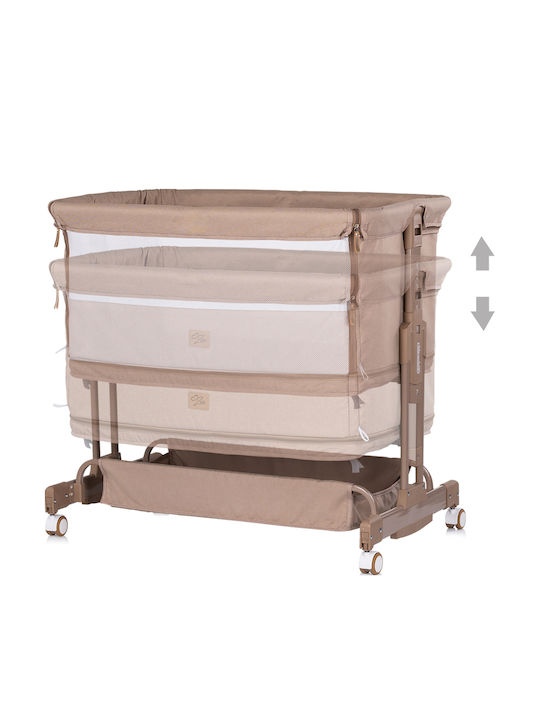 Chipolino Babywiege Laufstall Zen mit Matratze Seitliche Öffnung und Rädern