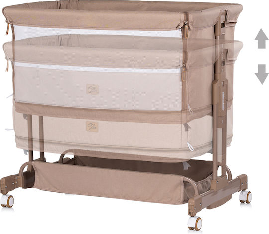 Chipolino Babywiege Laufstall Zen mit Matratze Seitliche Öffnung und Rädern