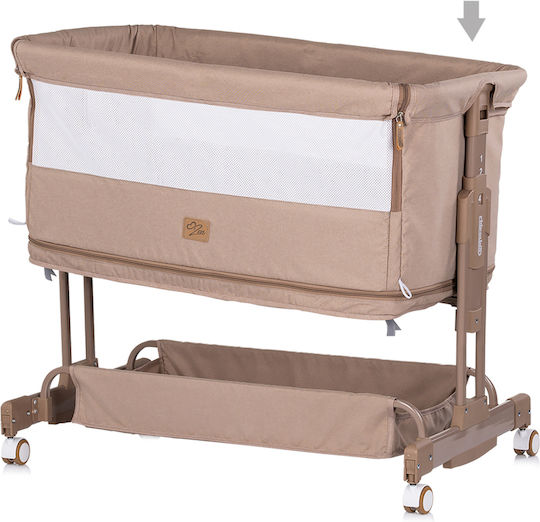 Chipolino Babywiege Laufstall Zen mit Matratze Seitliche Öffnung und Rädern
