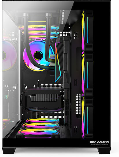 ProGaming ProGaming Elite Black Glacier 360 Gaming Desktop PC (i5-13400F/32GB DDR5/1TB SSD/Radeon RX 9060 XT/Windows 11 Home)