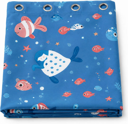 Galifas Kids Curtain with Rod Pocket Light Blue 270x280cm