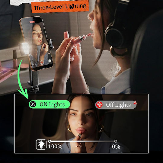 Lisen Desk Holder A133 Yl0225070021 Phones 4-6.8'' Led Light 3 Brightness Levels Stable Max 3.6cm Black A133;yl0225070021