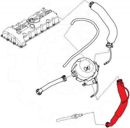 Αγωγός Εξαερισμού Στροφαλοθάλαμου Bmw 3 E90 E91 5 E60 E61 11157567802