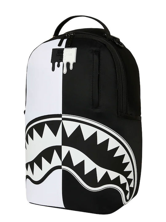 Sprayground School Backpack Junior High-High School Shark Central Black White Stencil 29 x 15 x 46cm