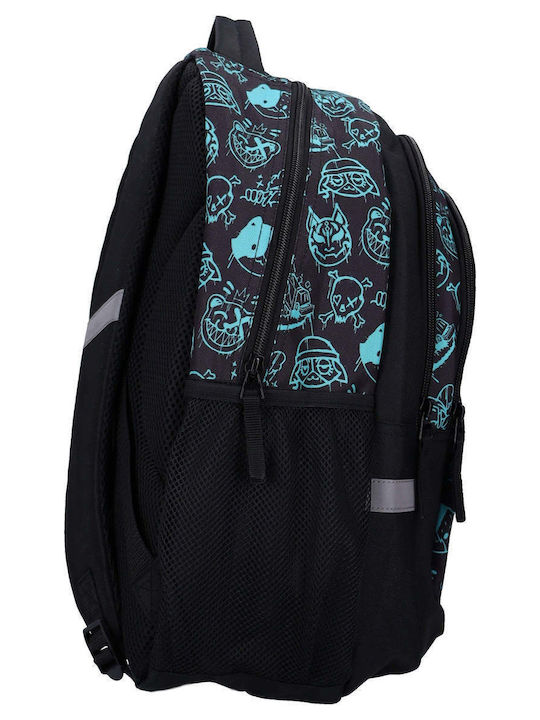 Vintage Lovers School Backpack for Elementary with Water Bottle Holder Black 34.8 Litre 33 x 24 x 44cm