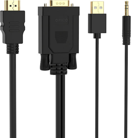 Orico XD-VATH VGA / HDMI / 3.5mm Male to VGA / HDMI / 3.5mm Female Converter