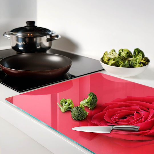 Tulup Red Glass Chopping Surface 80x52cm