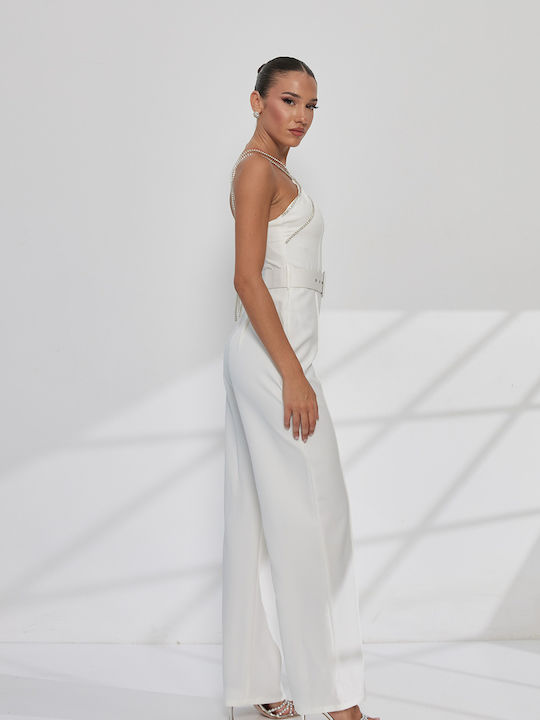 Damen Jumpsuit Weiß / Off-White