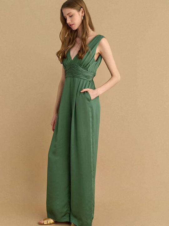 Women's Sleeveless One-piece Suit Green