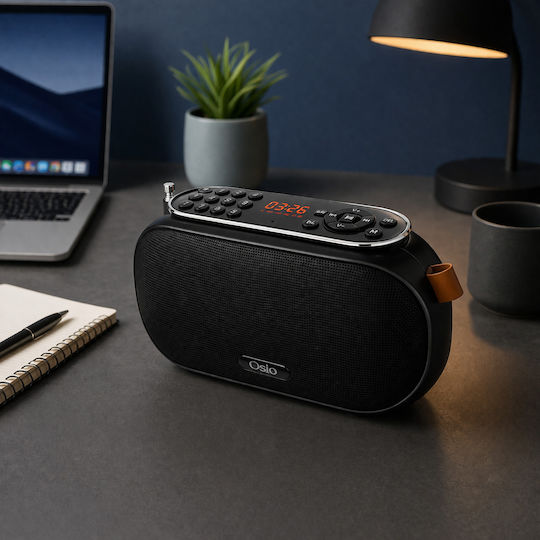 Osio OPR-3025 Portable Rechargeable Radio with USB Black