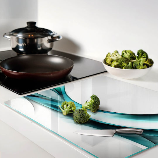 Tulup Glass Blue Chopping Board 60x52cm