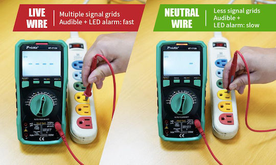 Proskit Digital Multimeter True RMS with Buzzer with AC / DC / Resistance / Capacitance / Temperature Measurement MT-1710N