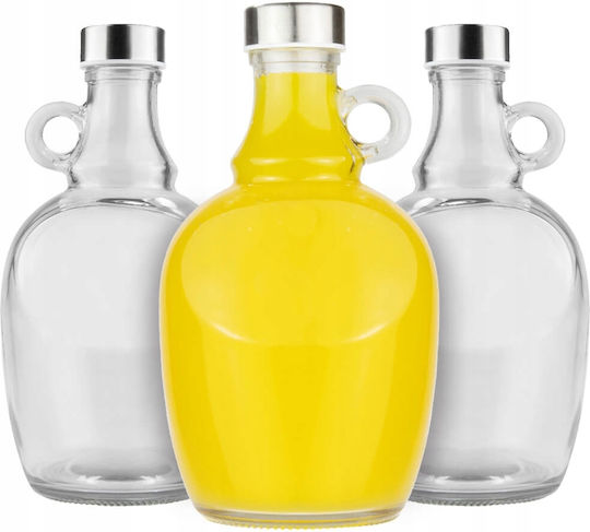 12x Sticlă Mică Din Sticlă Cu Mâner De 1,5 Litri Pentru Vin Lichior Suc