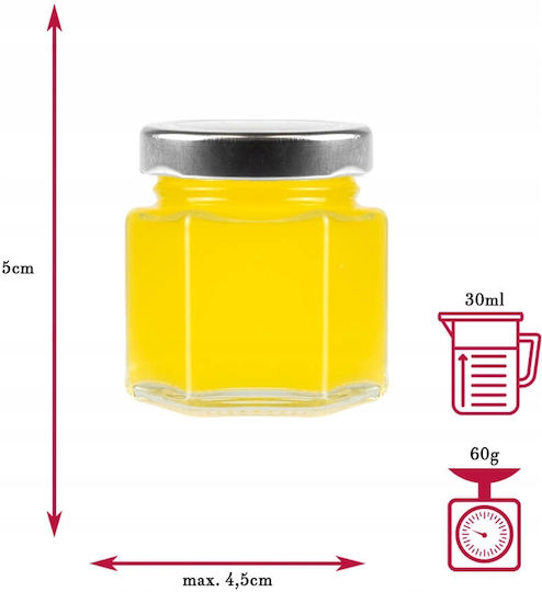 Bimberek Glas Gefäß mit Deckel 30ml (12 Stück)