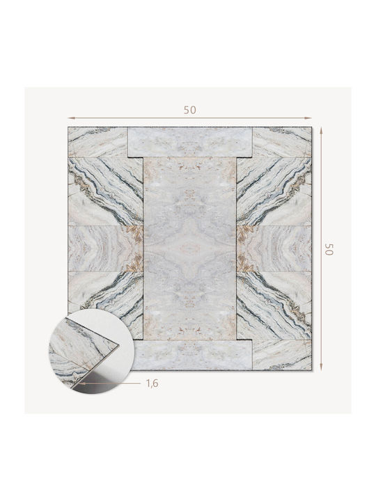 Set Vinyl Kacheln Mit Gedrucktem Naturstein Design 4x50x50 cm