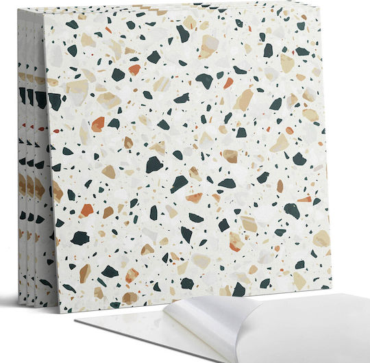 PVC Tile Set Decorative Design Kitchen Or Bathroom Stone Background 4x50x50 Cm