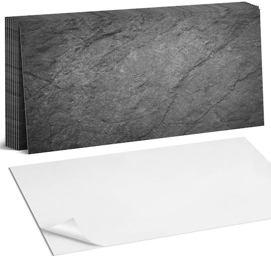 Set of PVC Tile Stickers Natural Stone Texture 10x40x20 cm