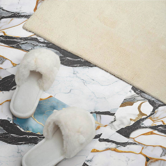 Self Adhesive Vinyl Tile Set Bedroom Marble Vein Design 6x60x30 cm