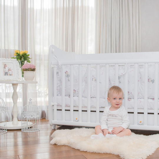 Lorelli Dream White Crib with Mattress and Drawer