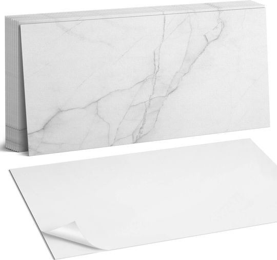 Wall Tile Vinyl Set Marble Design 10x40x20 Cm