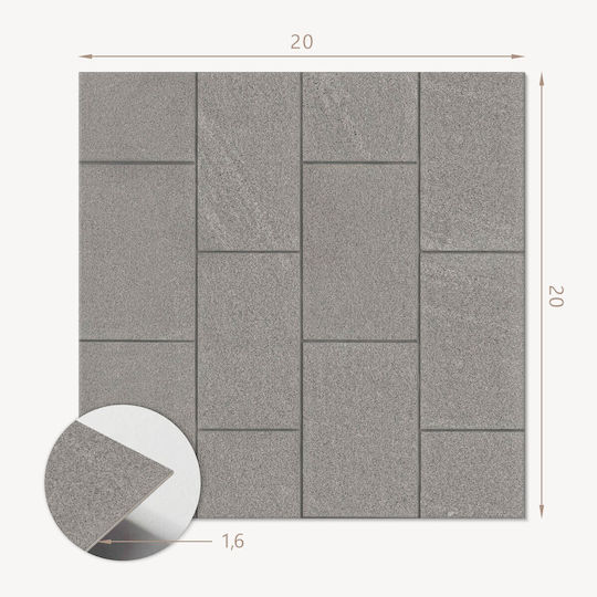 PVC Tile Stickers Packaging Stone Tile Design 20x20x20 cm Pack