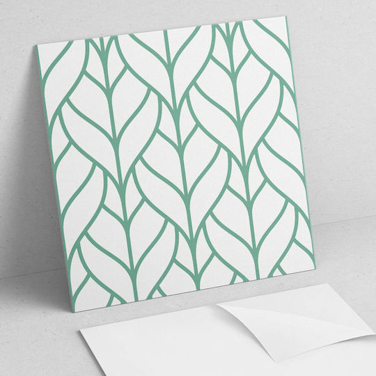 Vinyl Floor Tile Set Leaf Pattern Symmetry 4x50x50 Pieces Vinyl Floor Tile Set Leaf Pattern Symmetry 4x50x50 Pieces