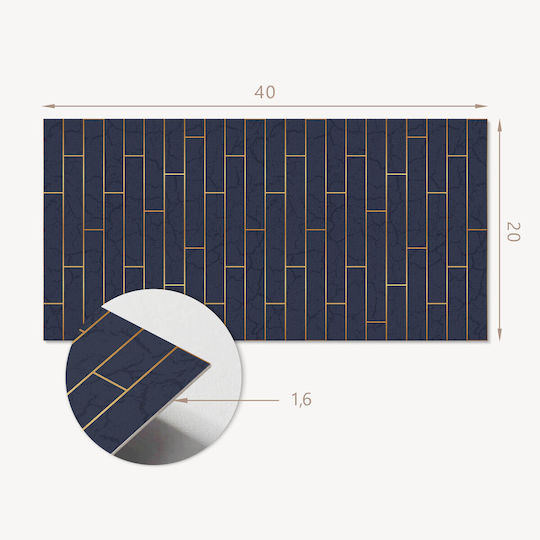 Set Vinyl Kacheln Bedruckte Textur Wandziegel 10x40x20 cm