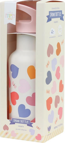 A Little Lovely Company Rostfreies Kinder Trinkflaschen Set Thermos Graue 350ml
