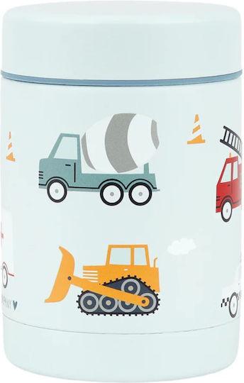 A Little Lovely Company Kids Water Bottle Set Made of Tritan Plastic Thermos with Straw Non Spill Tritan 450ml