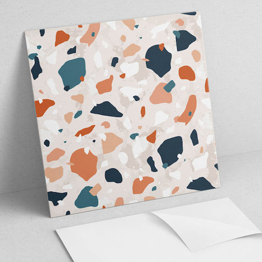 Vinyl Tile Set Abstract Stone Print 9x30x30 Pieces