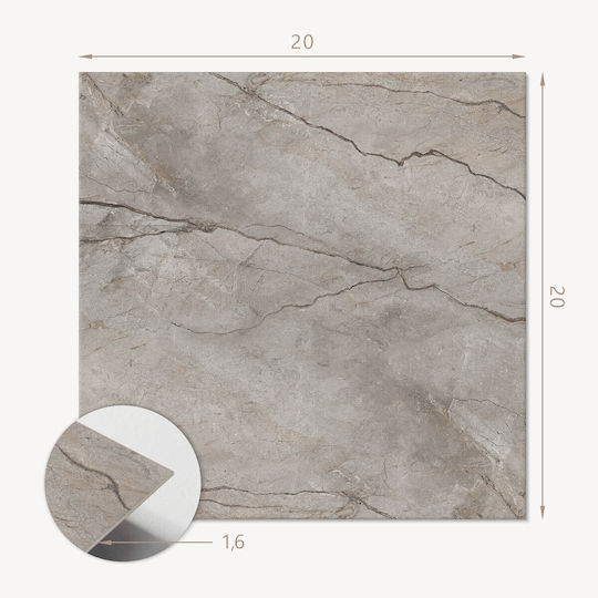Vinyl Tiles Bathroom Graphics Natural Stone Pattern 20x20x20 Cm