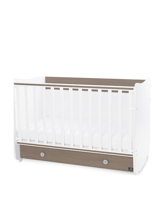 Lorreli White Crib with Mattress & Drawer
