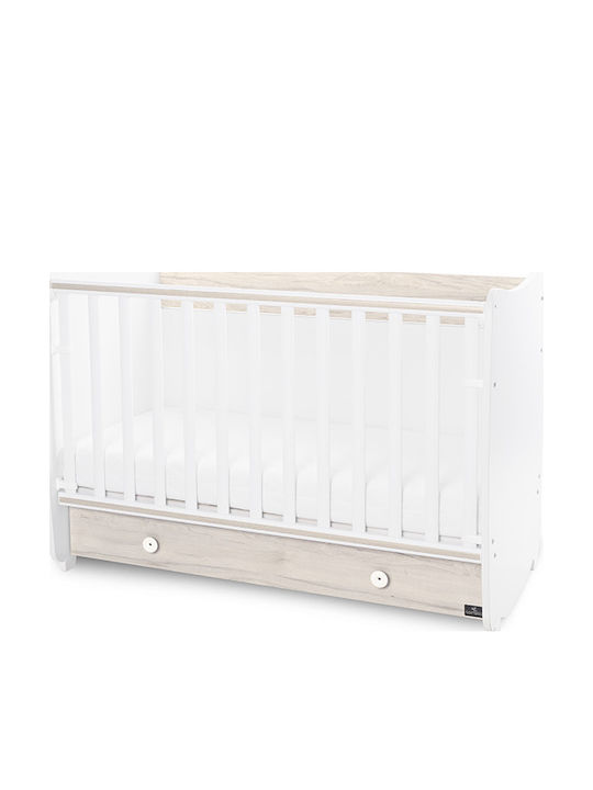 Lorreli White Crib with Mattress & Drawer