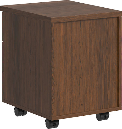 Office Drawer Fesialo Wooden with Wheels and Lock Wenge 39x47x52.5cm