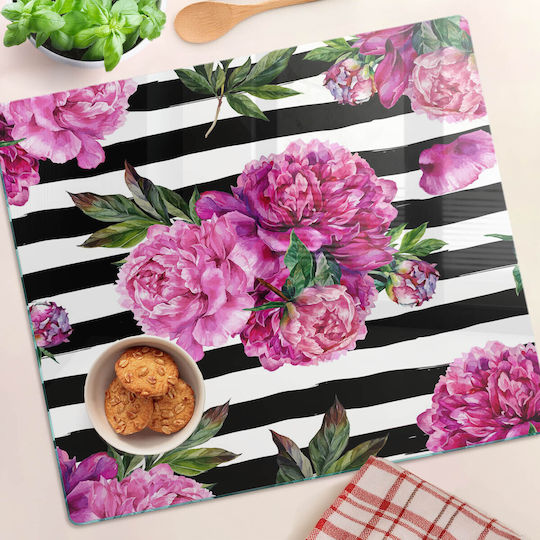 Tulup Glass Pink Chopping Board 60x52cm