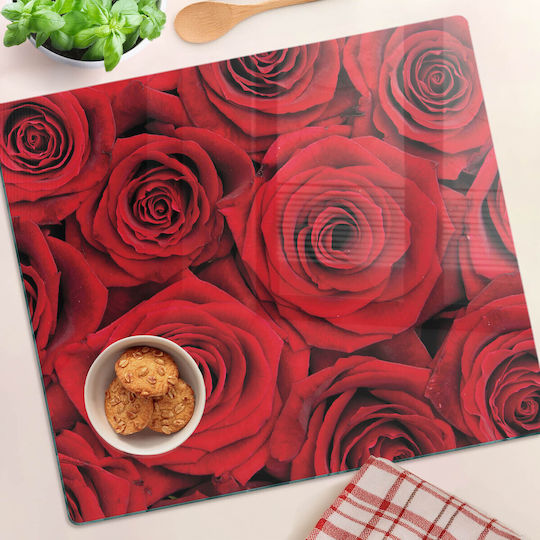 Tulup Glass Red Chopping Board 60x52cm