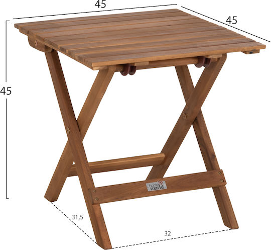 Endo Foldable Auxiliary Table 45x45x45 Natural Endo Foldable Auxiliary Table 45x45x45 Natural