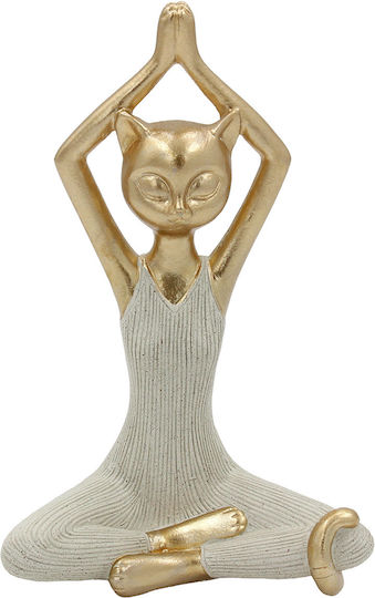 Keskor Dekorative Katze aus Polyresin 13x8,5x20cm