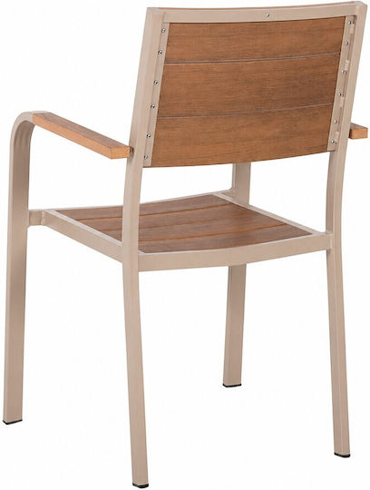 Outdoor Aluminum Chair Siera Ecru 55x56x86cm