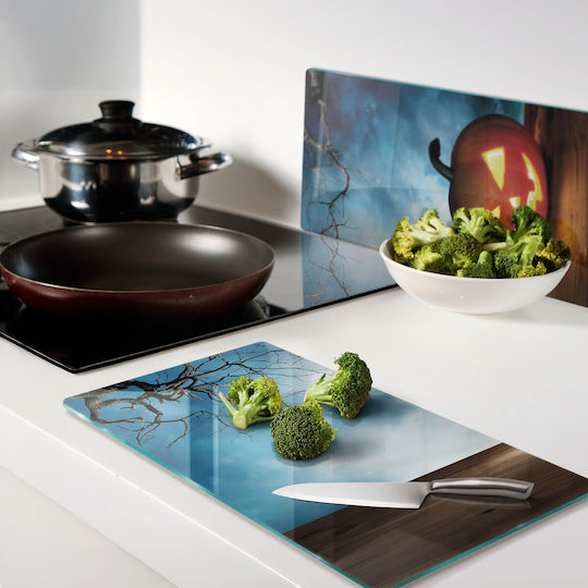 Tulup Set Blue Glass Chopping Board 52x30cm 2 Pieces