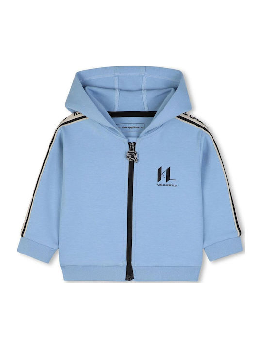 Kids Sweatpants Set With Jacket With Top Light Blue