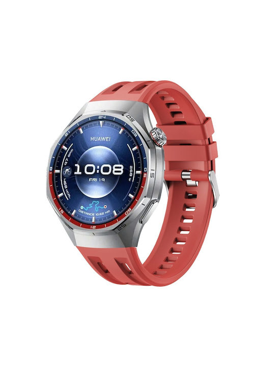 Huawei Watch Ultimate 2 Watch GT Runner 2 Watch GT 6 Pro 46mm Silicone Strap Red